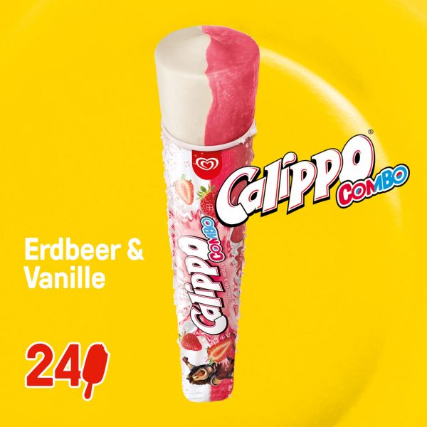 Calippo Combo Erdbeer und Vanille 24 x 105ml – CR-ICECREAM
